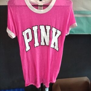 PINK Victoria's Secret Pink and White Tee